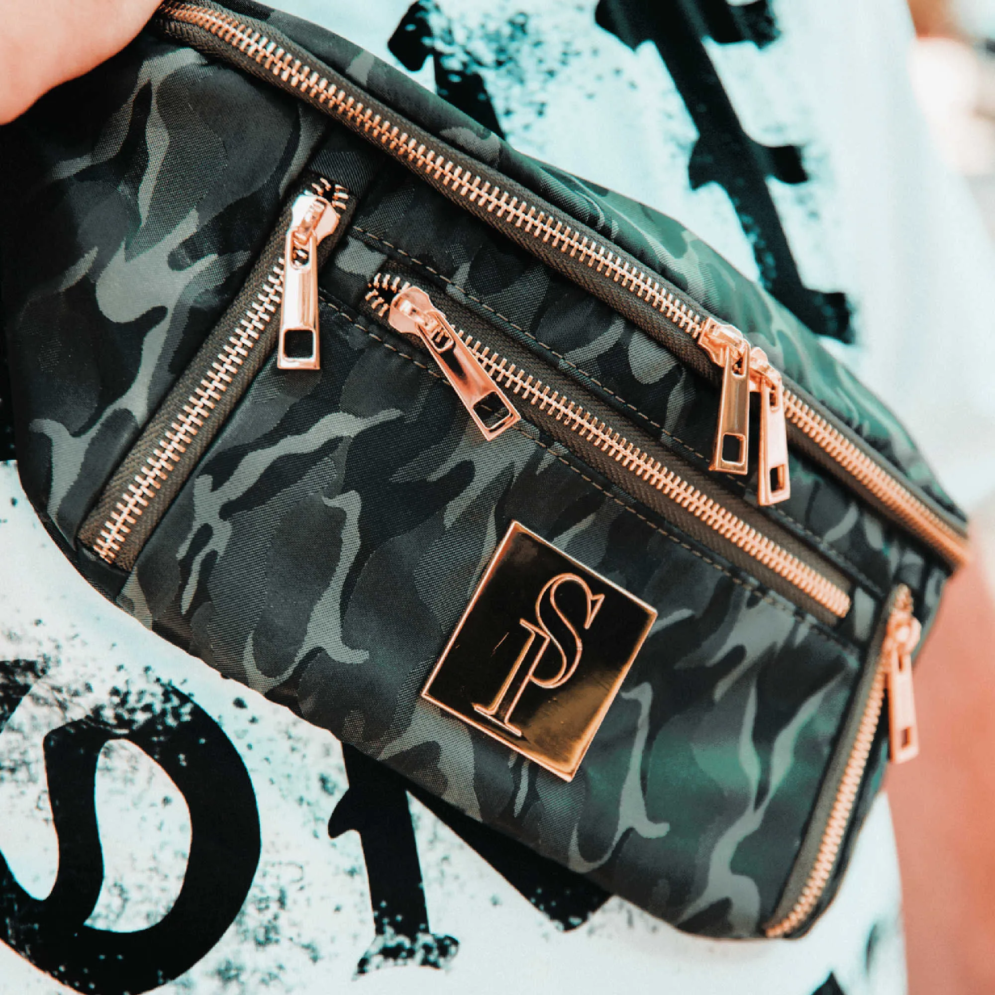 Green Camo Sling Bag