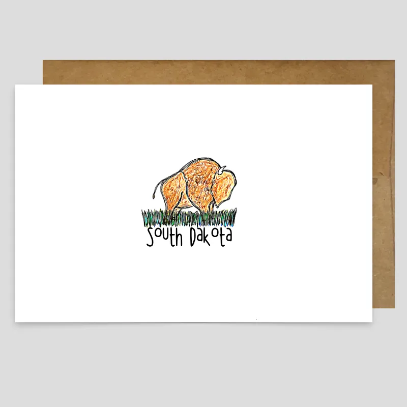 Greeting Card - South Dakota Buffalo