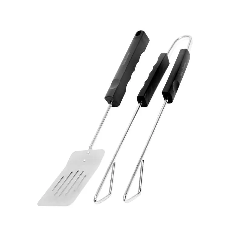 Grill Mark Stainless Steel Black/Silver Grill Turner/Tong 2 pk