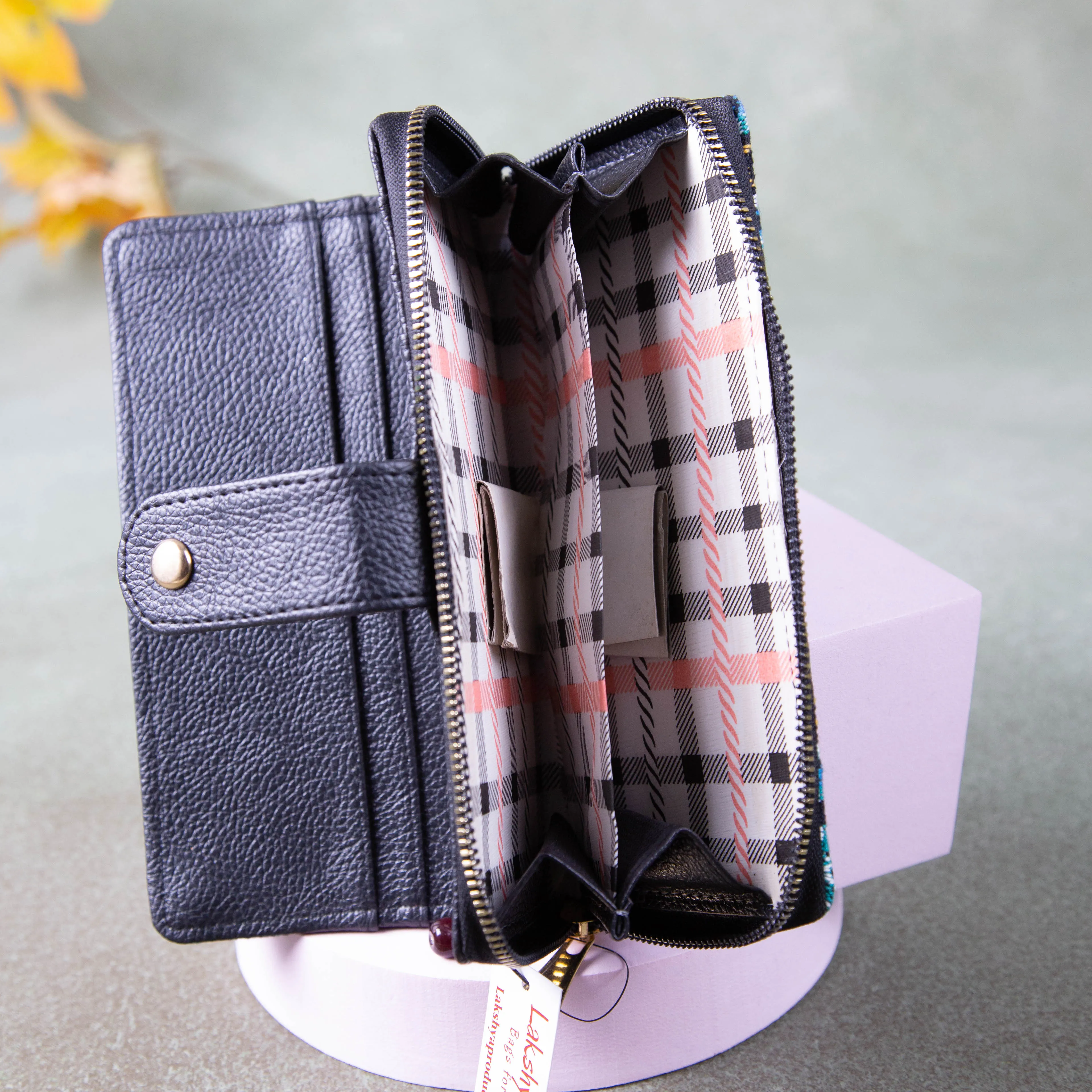 Handmade Wallets - Classic Multi-colour Line Design