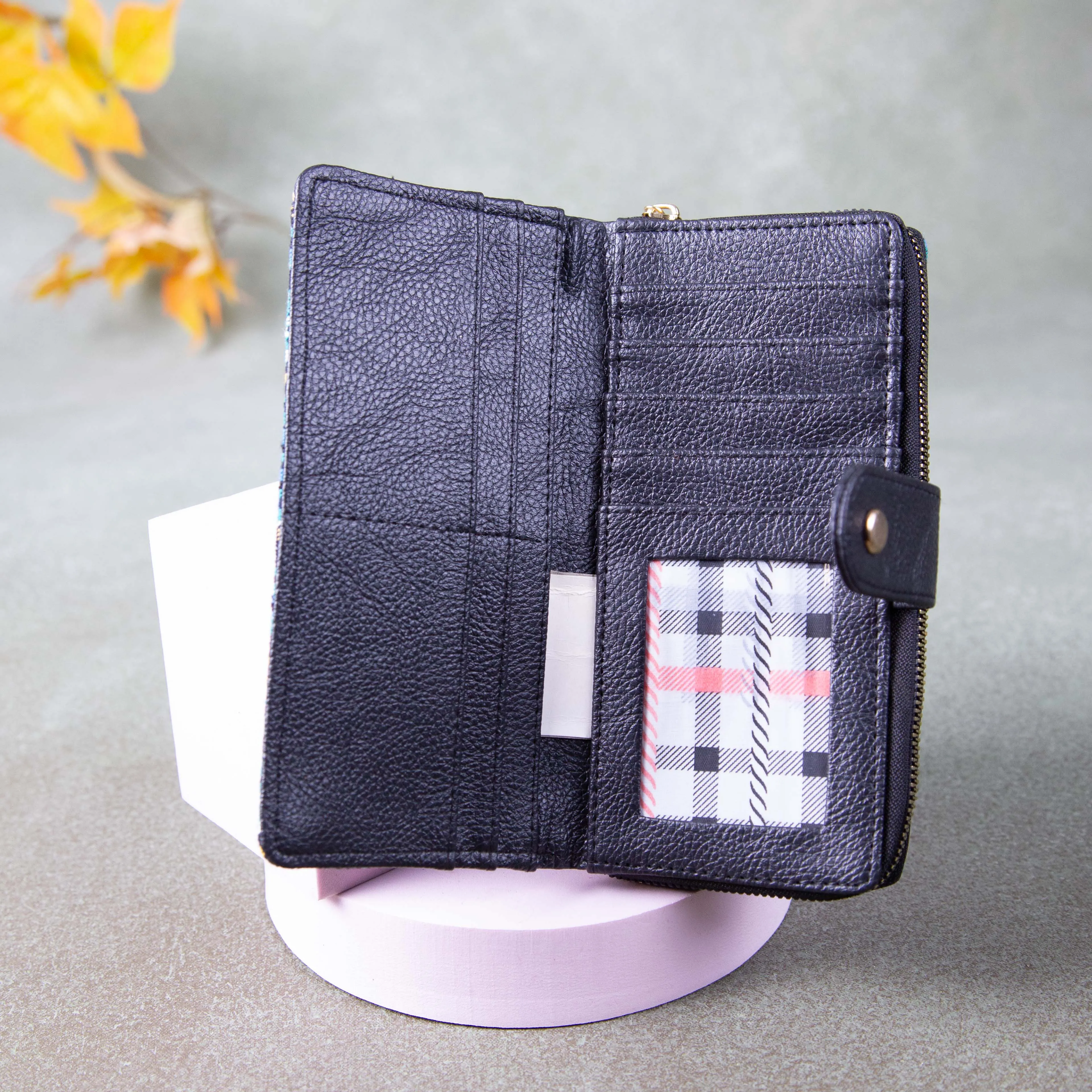 Handmade Wallets - Classic Multi-colour Line Design