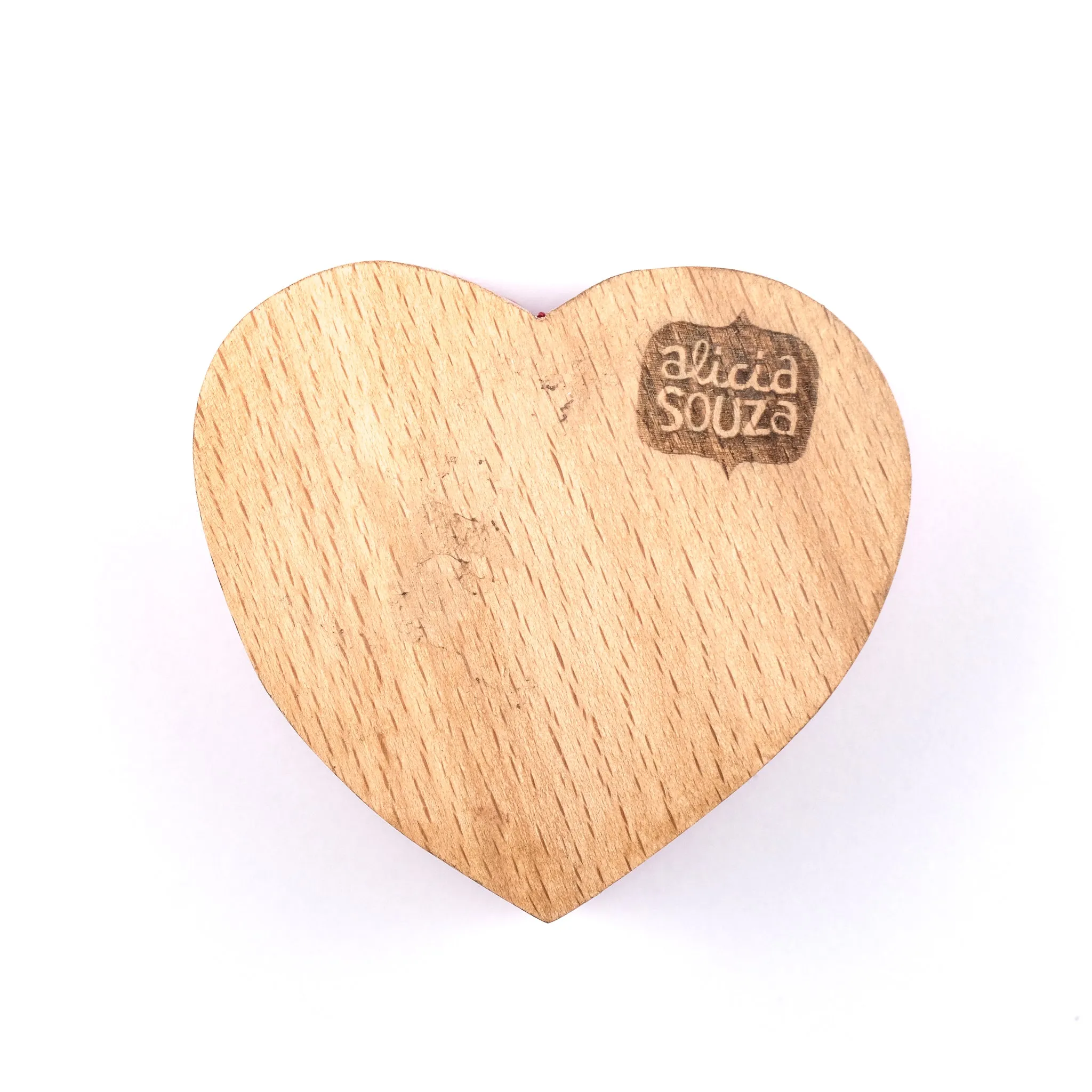 Heart-Shaped Wooden Custom Face Stamp