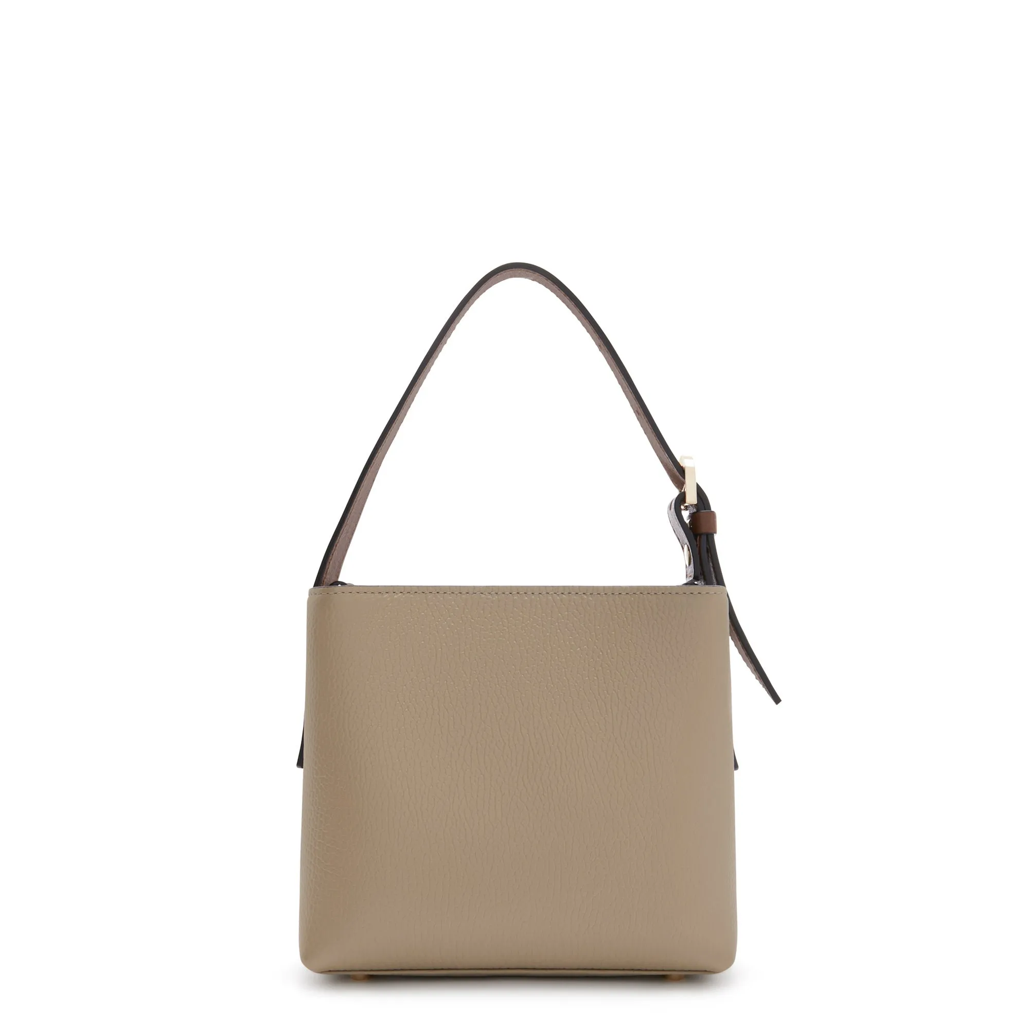 Honoré Adriane Mini taupe leather handbag calfskin leather