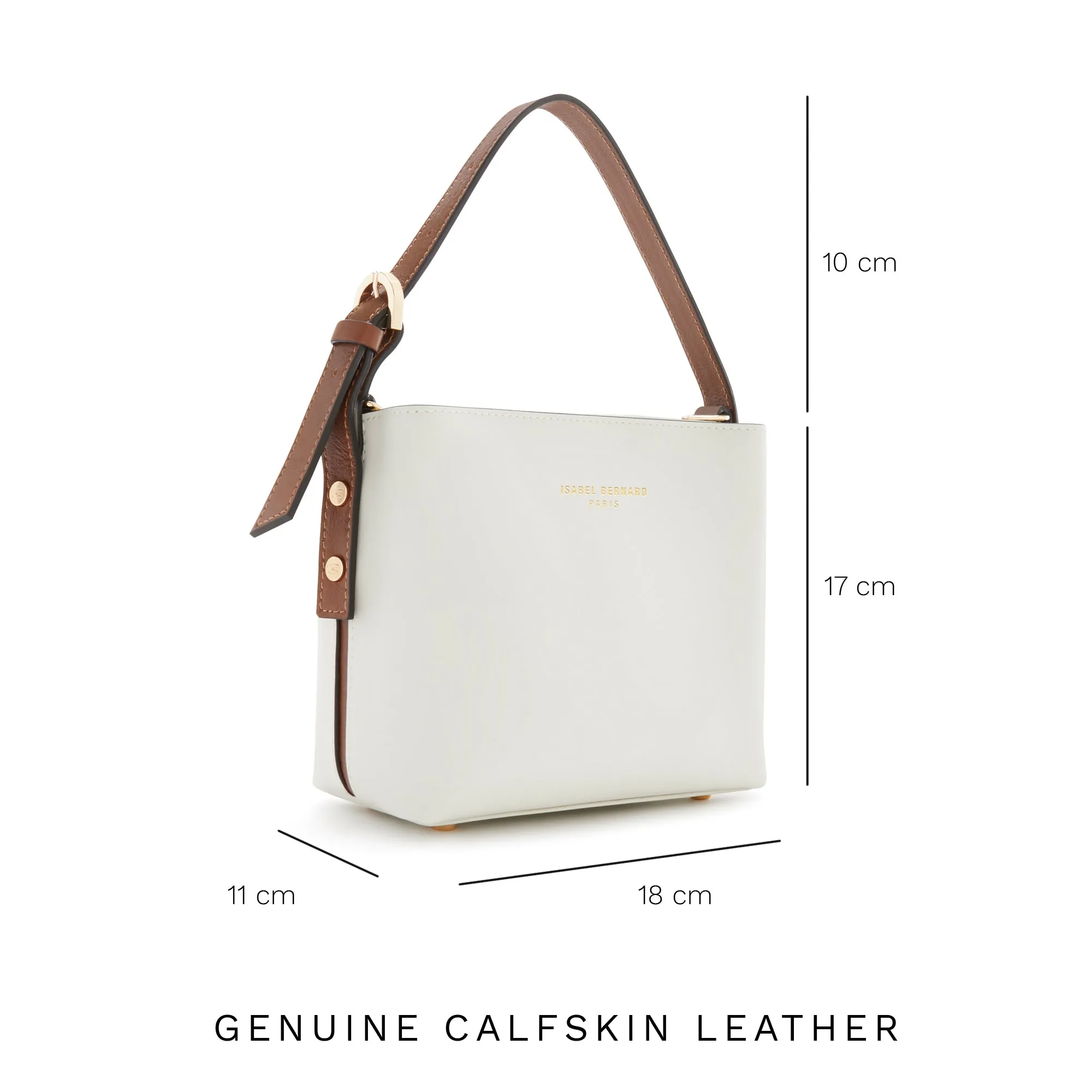 Honoré Adriane Mini white leather handbag calfskin leather