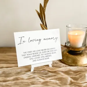 In Loving Memory - A6 Wedding Print