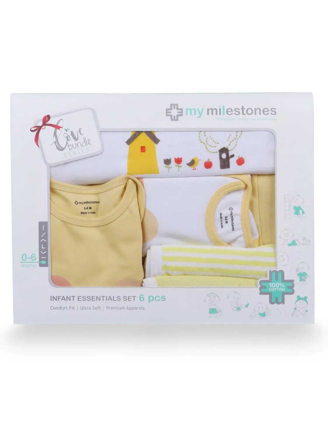 Infant Essentials Gift Set A - 6Pcs - Yellow