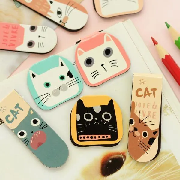 Kawaii Kitty Bookmark / Magnet ( 2pcs set)