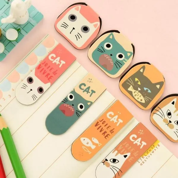 Kawaii Kitty Bookmark / Magnet ( 2pcs set)