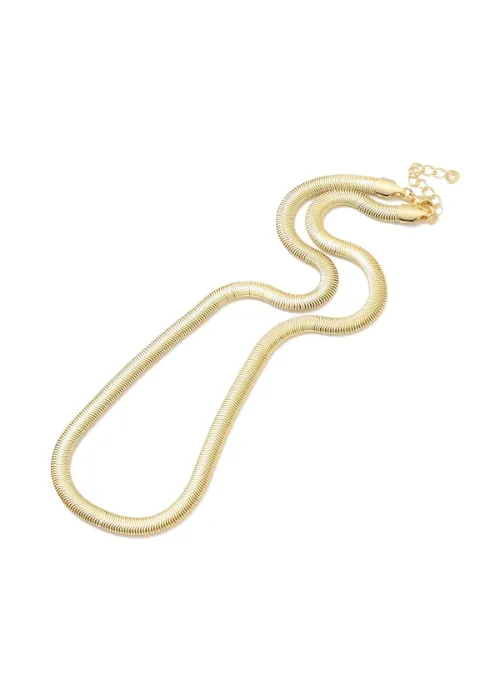 Kaylee Gold Herringbone Necklace 18"