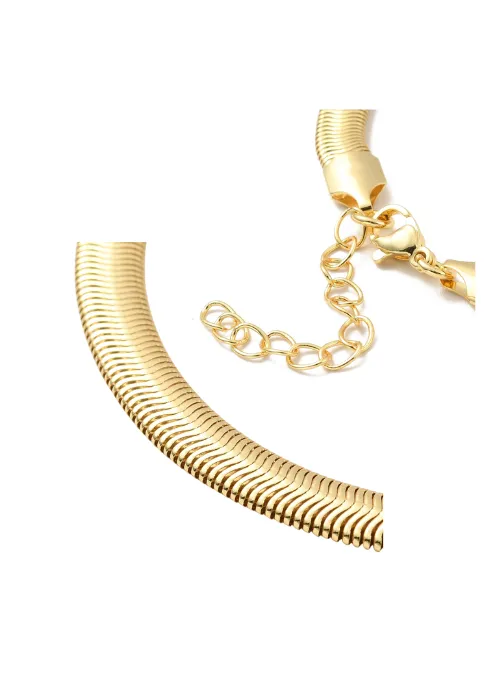 Kaylee Gold Herringbone Necklace 18"