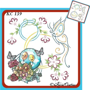 KC Embroidery Pattern - Butterfly Flourish and Ring