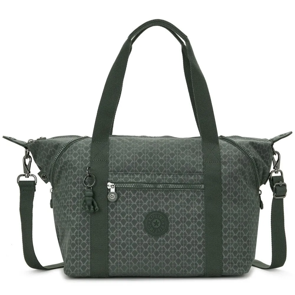 Kipling Art tote bag, light green/dark green