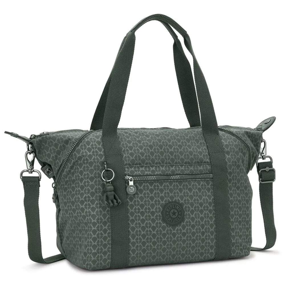 Kipling Art tote bag, light green/dark green