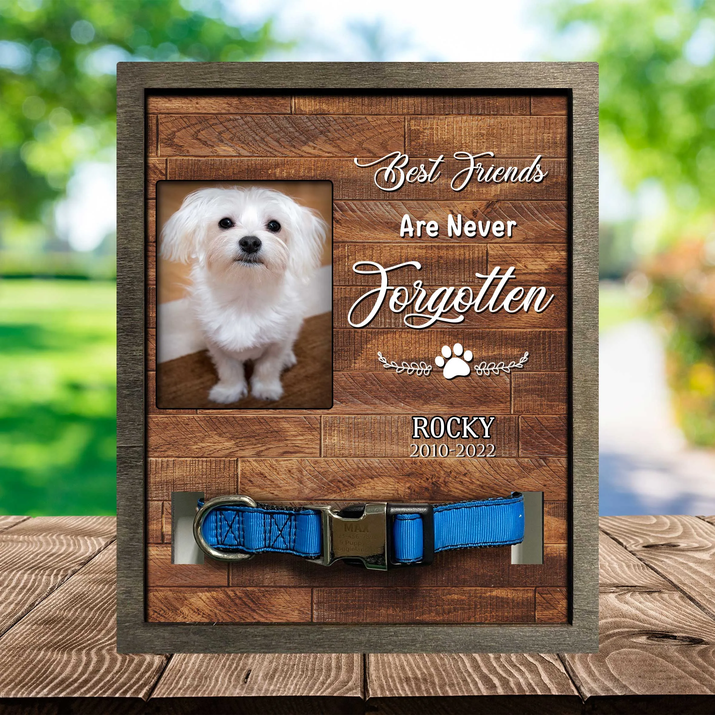 Lost Of Maltese Dog Keepsake, Memorial Dog Picture Frame For Maltese's Death