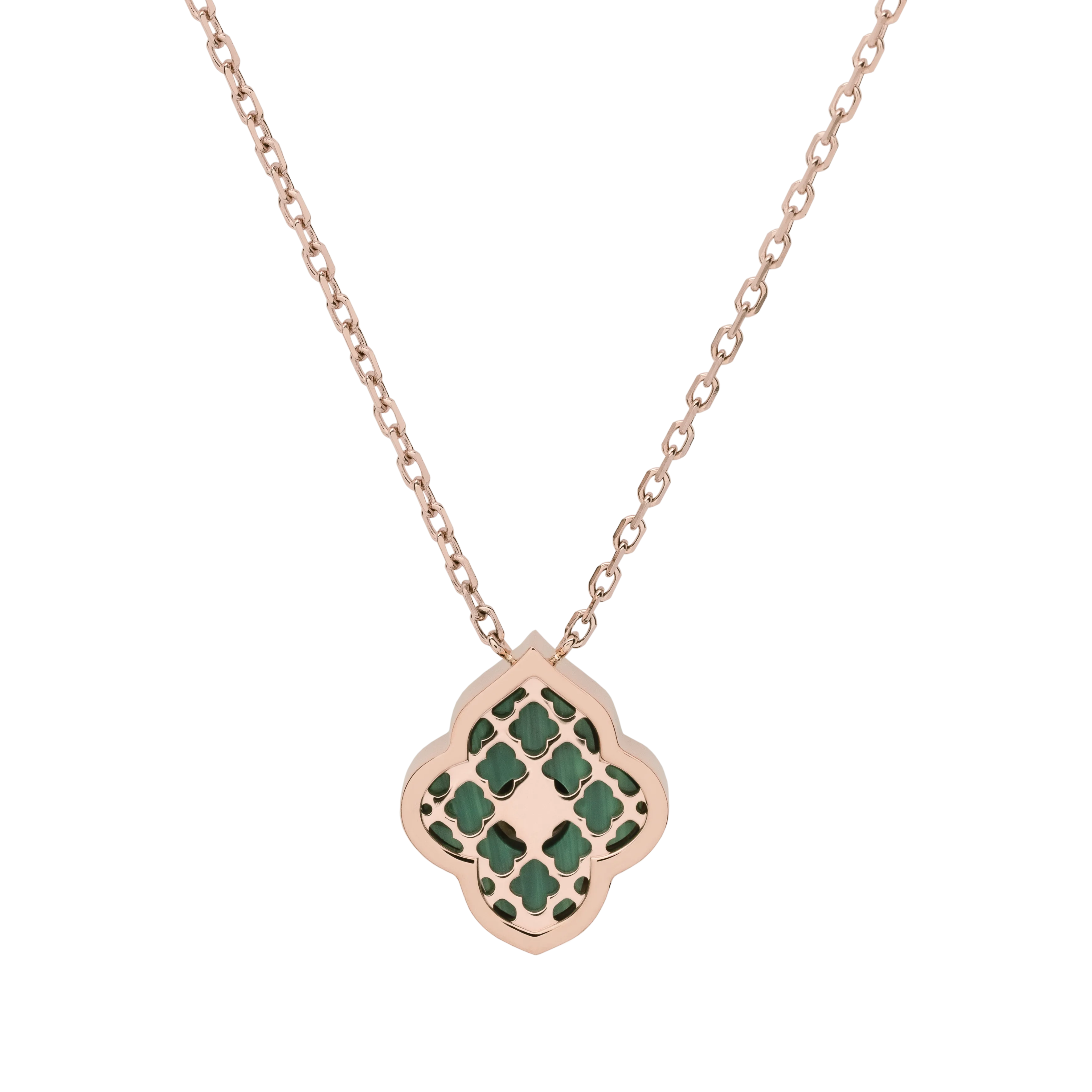 LUCE COLOUR - PENDANT ROSE GOLD MALACHITE & 1 DIAMOND S