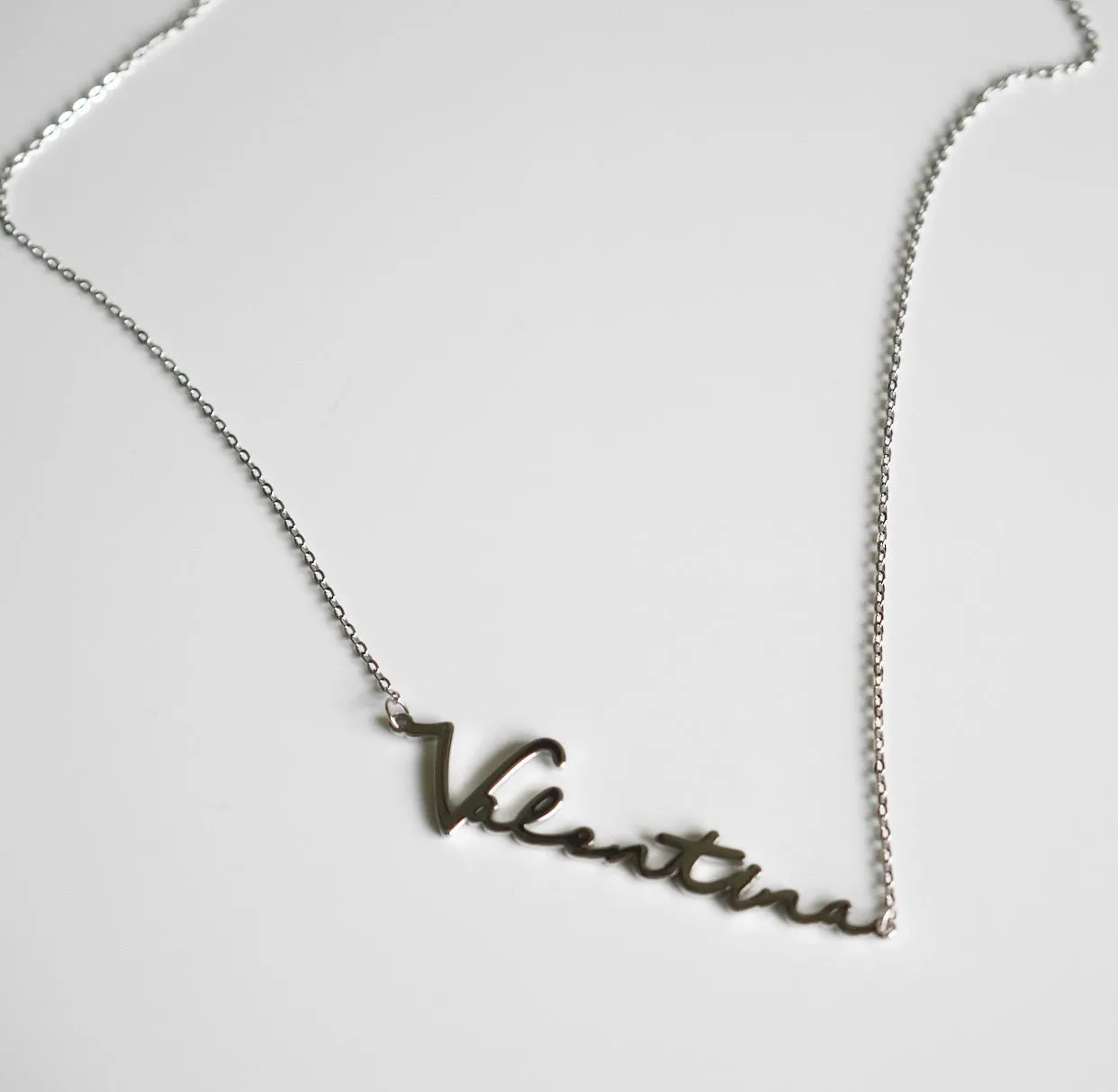 Name Necklace Personalized 925 Sterling Silver Cursive Dainty Custom Personalized Jewelry KESLEY