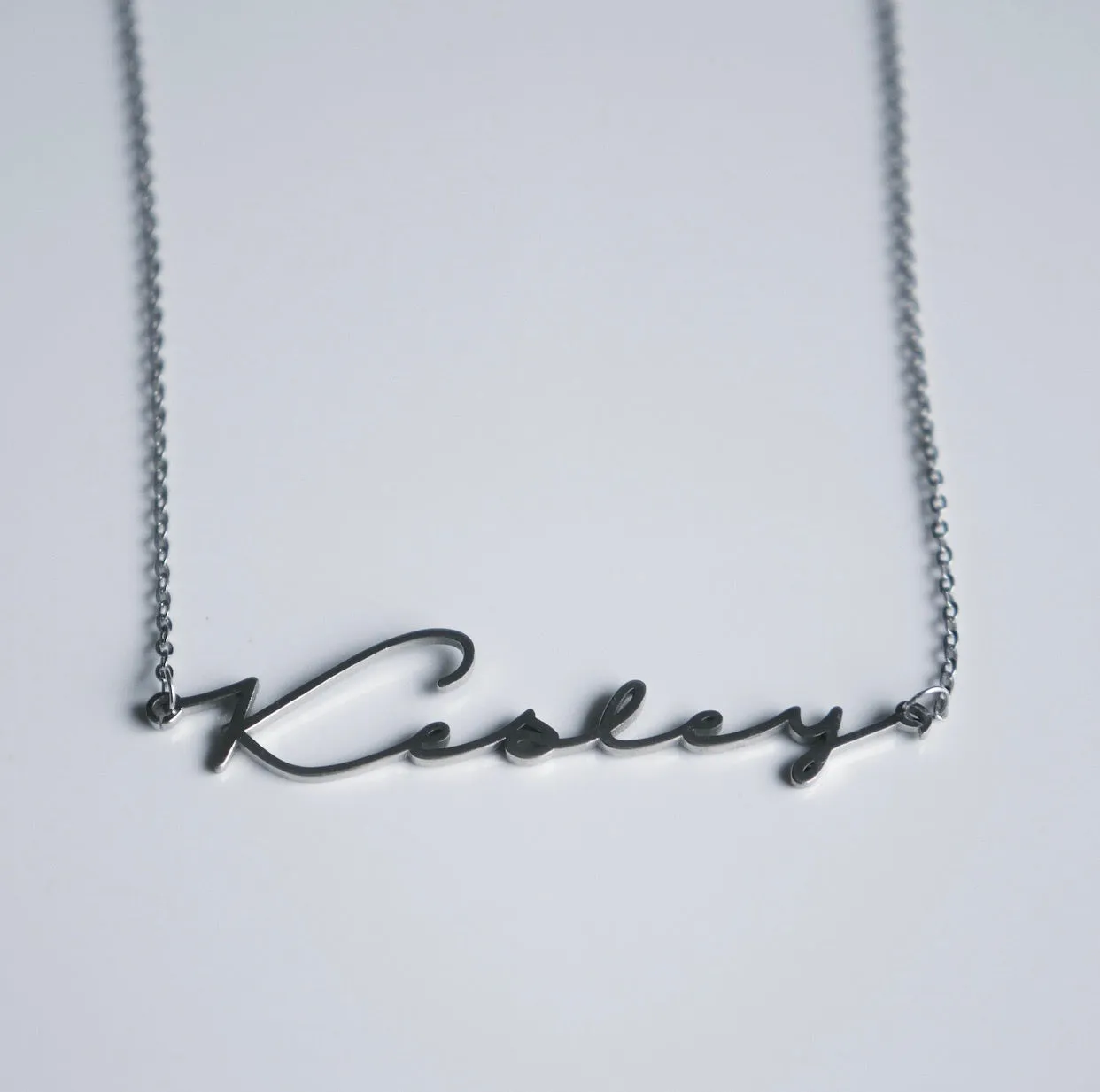 Name Necklace Personalized 925 Sterling Silver Cursive Dainty Custom Personalized Jewelry KESLEY