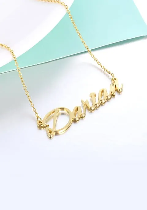 Name Necklace Sterling Silver 925 Luxury Custom Personalized Jewelry - KESLEY