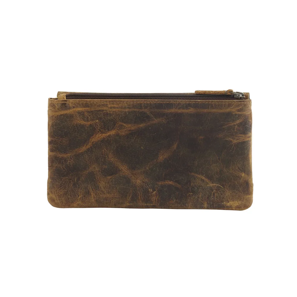 OAK FIRE LEATHER AND HAIRON WALLET