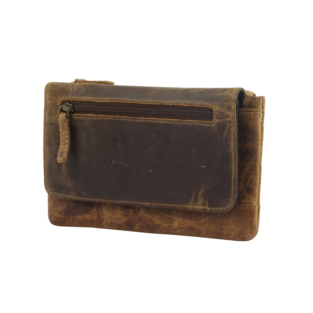 OAK FIRE LEATHER AND HAIRON WALLET