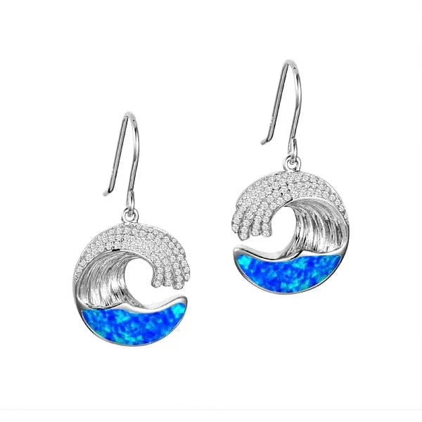 Opal Ocean Wave Earrings