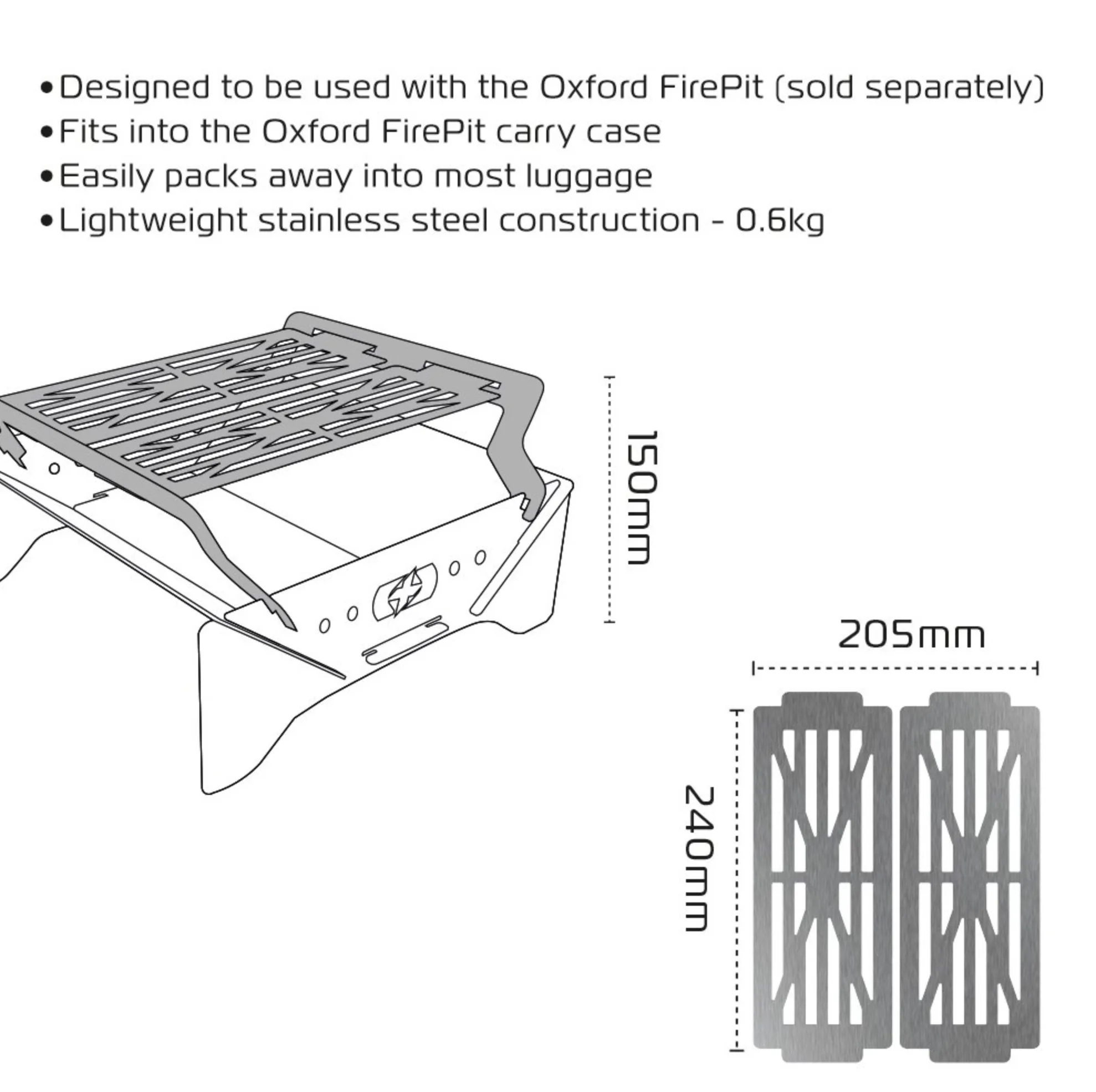 Oxford Rally Firepit & Camping Grill