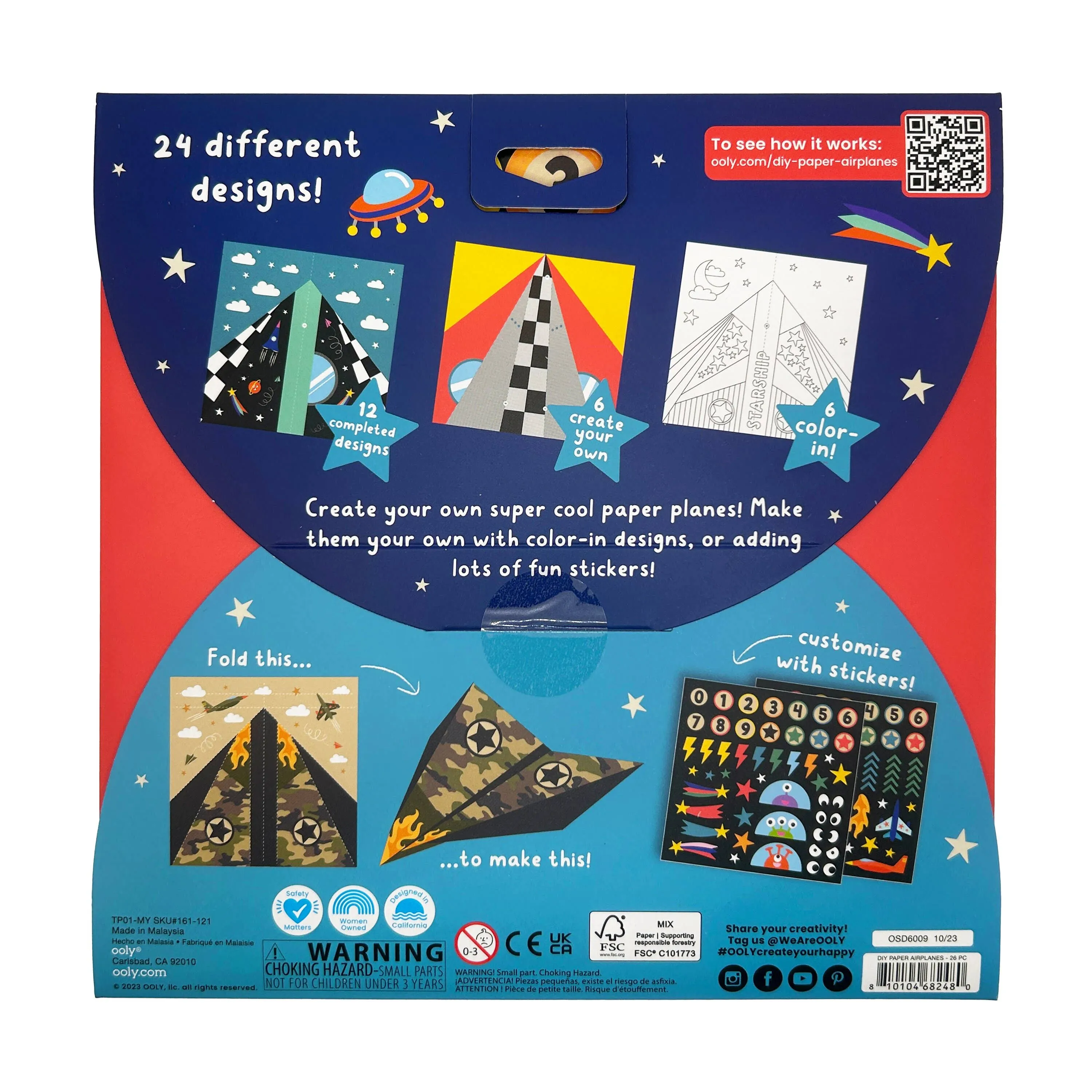 Paper Air Planes Activity Kit - Set of 24 Designs