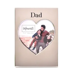 Picture Photo Silver Heart Frame 'DAD' 5 X 5"