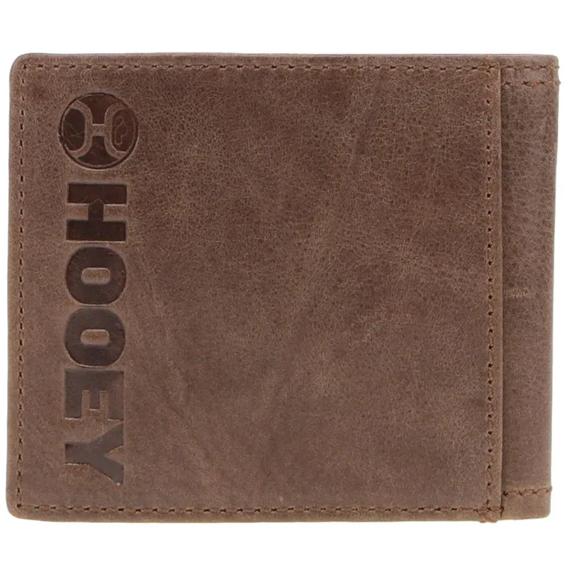 "Hooey Classic" Smooth Brown Bifold Wallet - HBF001-BR