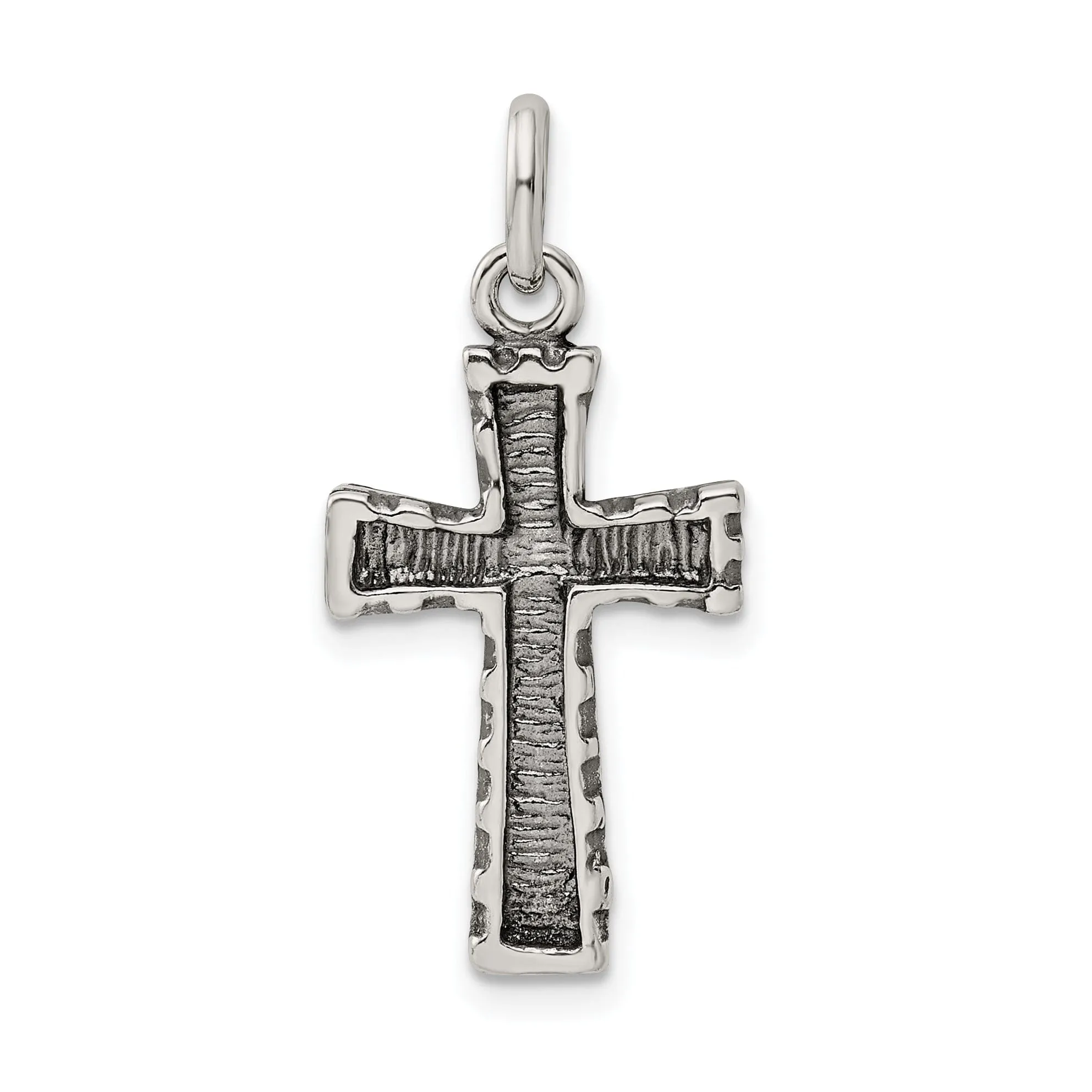 Sterling Silver Antiqued Cross Pendant