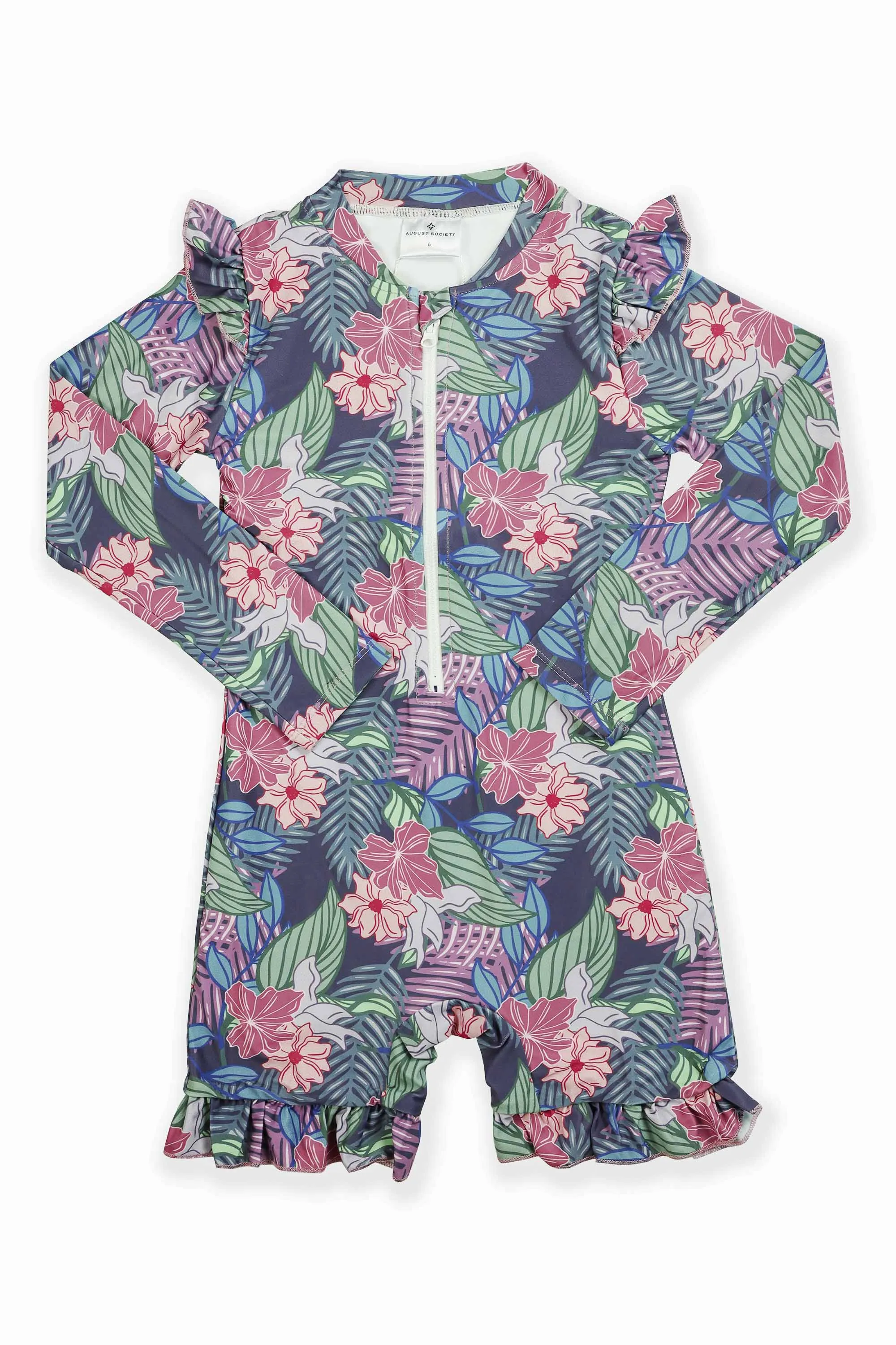 Tanjong Girls' Ruffle Long Sleeve Swimsuit (Sale)