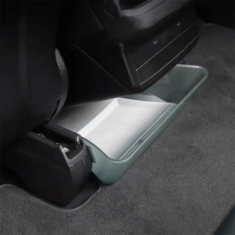 TAPTES® Transparent Rear Row Center Console Storage Box for Tesla Model X 2022 2023