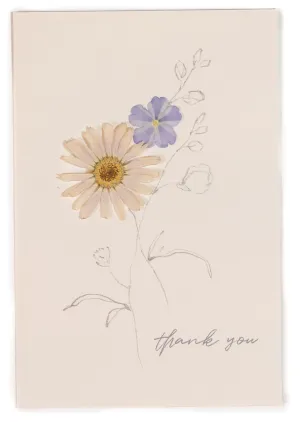 Thank You - Verbena Pressed Floral Stationery Boxed Set/6