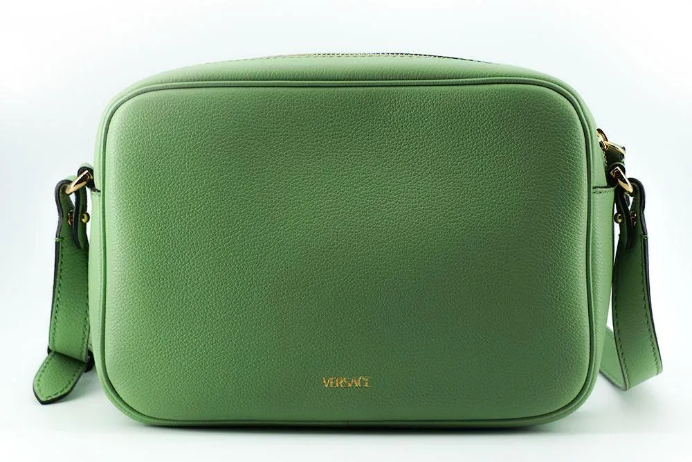 Versace Mint Green Calf Leather Camera Shoulder Bag