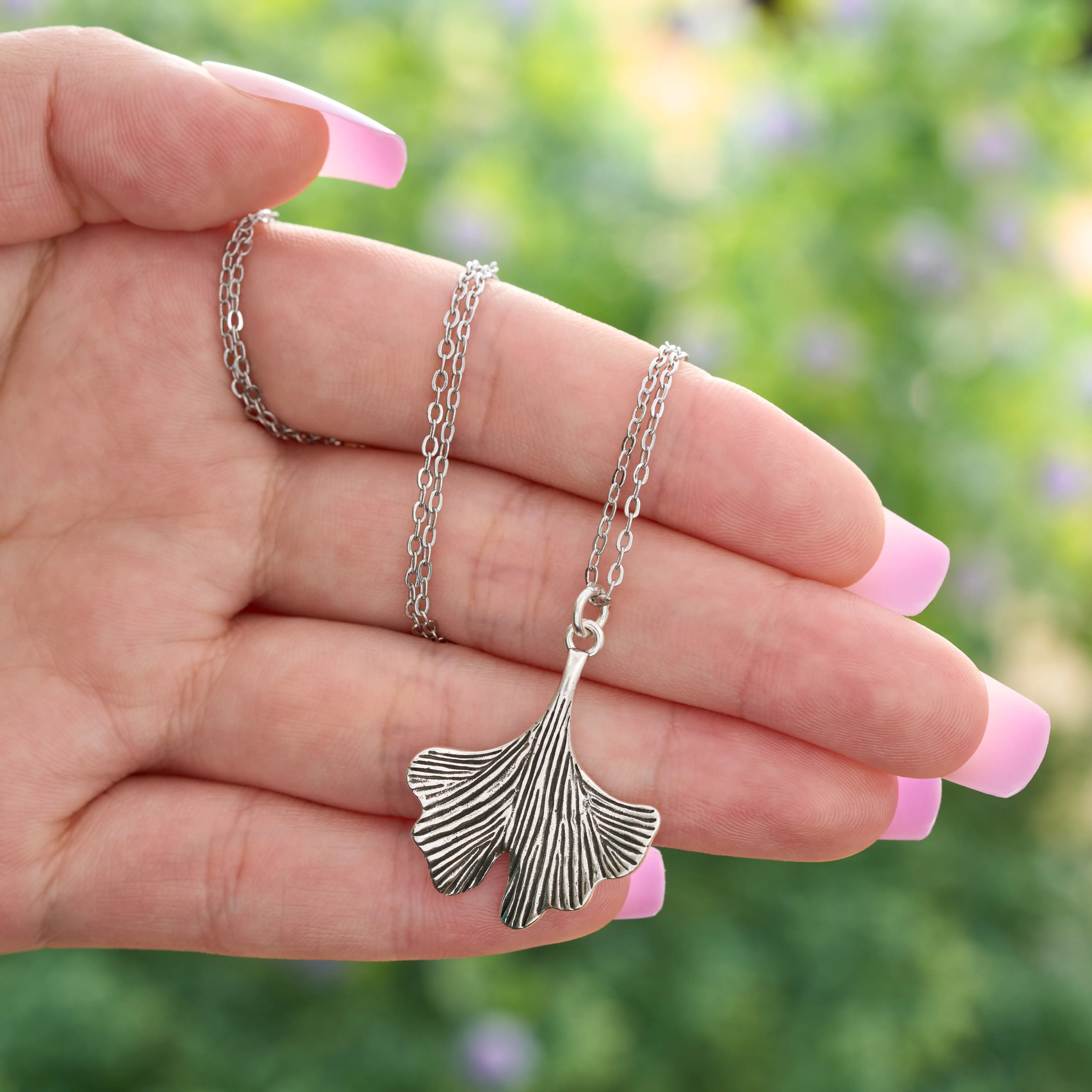 Vintage Ginkgo Leaf Necklace