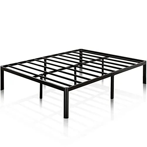 ZINUS Van 16 Inch Metal Platform Bed Frame / Steel Slat Support / No Box Spring Needed / Easy Assembly, Black, Full