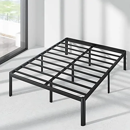 ZINUS Van 16 Inch Metal Platform Bed Frame / Steel Slat Support / No Box Spring Needed / Easy Assembly, Black, Full